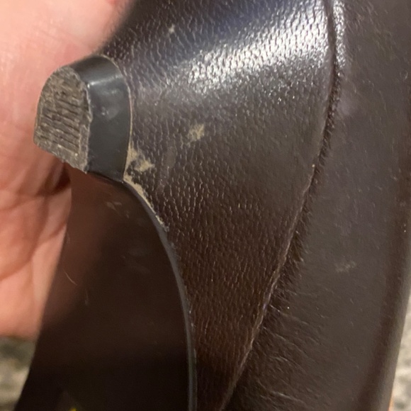 Aldo brown leather retro style kitten heel with pointed toe. Sz 38 - Picture 14 of 16